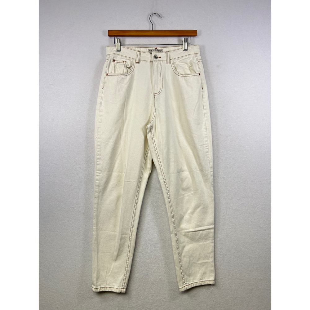 Denim Co Cream High Waisted Straight Leg Jeans Size‎ 10